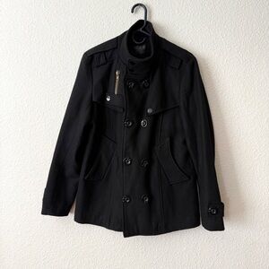 Doublju Wool blend pea coat/Jacket, Sz. XS, Black